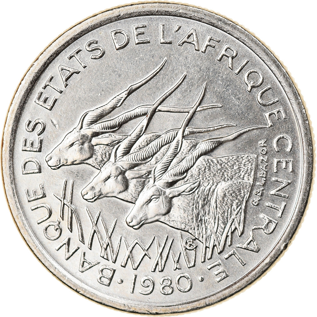 Monnaie, États de l'Afrique centrale, 50 Francs, 1980, Paris, TTB, Nickel