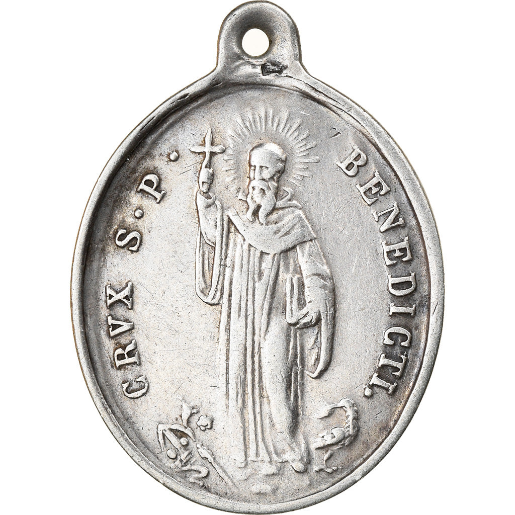 France, Medal, Saint Benoît, Religions & beliefs, AU(50-53), Silver