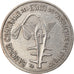 Coin, West African States, 100 Francs, 1969, EF(40-45), Nickel, KM:4