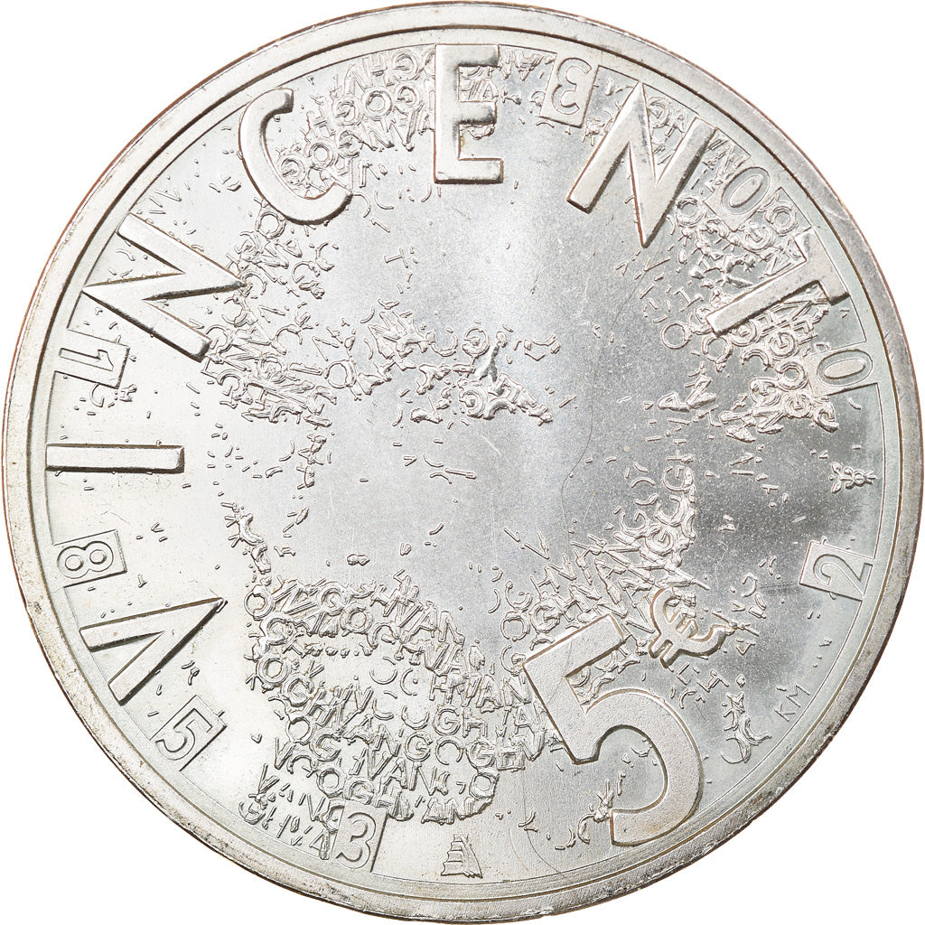Coin, Netherlands, 5 Euro, 2003, Vincent Van Gogh, AU(50-53), Silver, KM:245