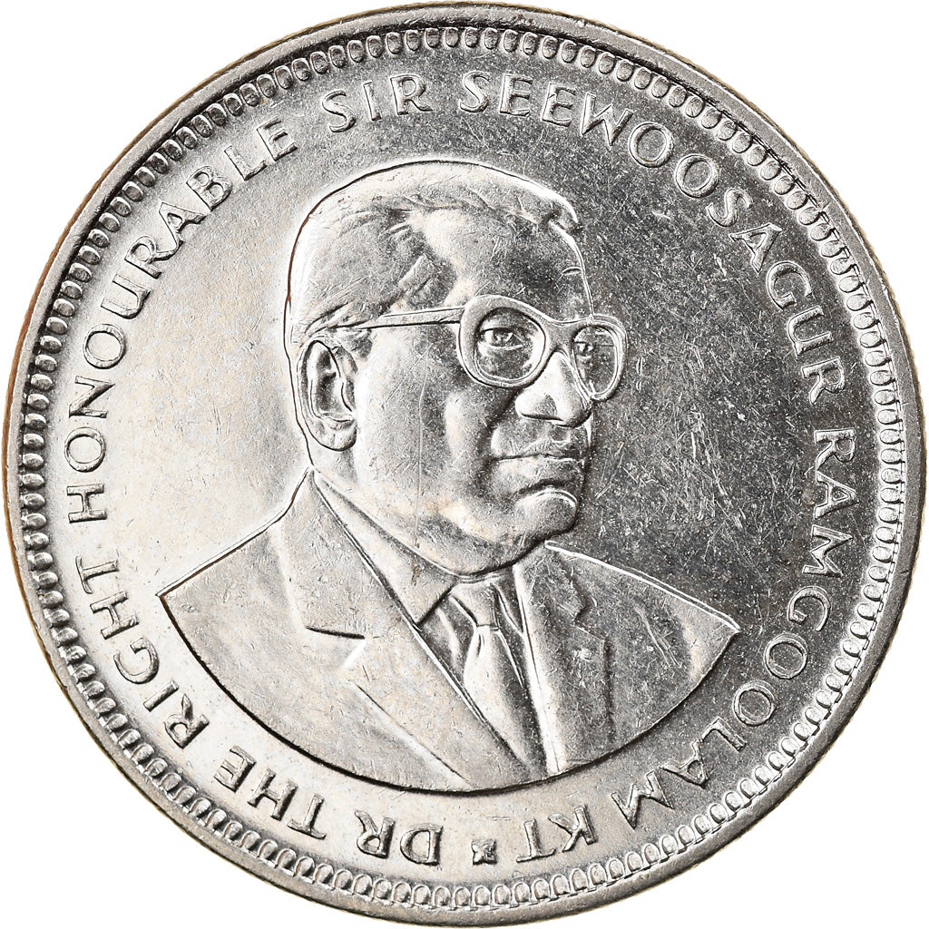 Moeda, Maurícia, 1/2 Rupee, 1990, AU(50-53), Aço Niquelado, KM:54