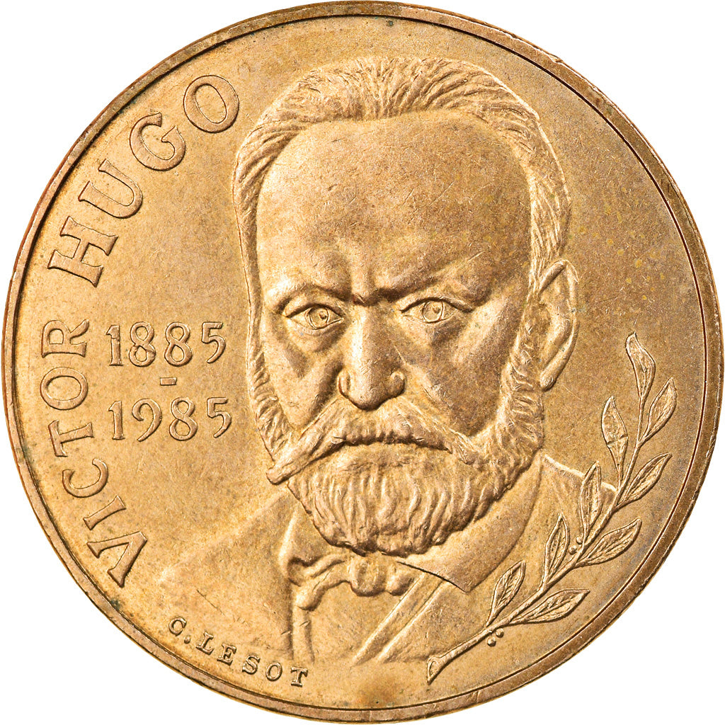 Moneta, Francia, 10 Francs, 1985, Victor Hugo, BB, Rame-nichel, Gadoury:819