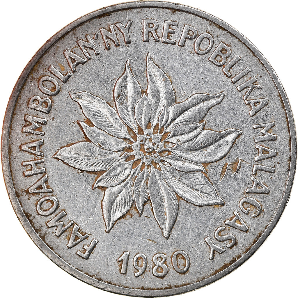 Monnaie, Madagascar, 5 Francs, Ariary, 1980, Paris, TTB, Stainless Steel, KM:10