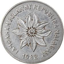 Coin, Madagascar, 5 Francs, Ariary, 1982, Paris, EF(40-45), Stainless Steel