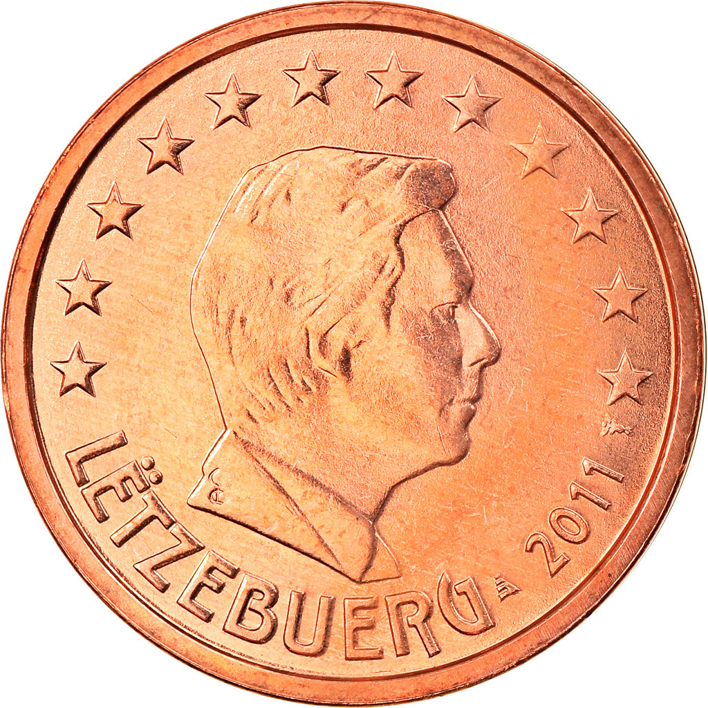 Luxemburgo, 2 Euro Cent, 2011, SC, Cobre chapado en acero, KM:76