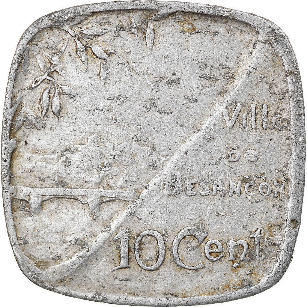 Monnaie, France, Ville de Besançon, Besançon, 10 Centimes, 1917, TTB