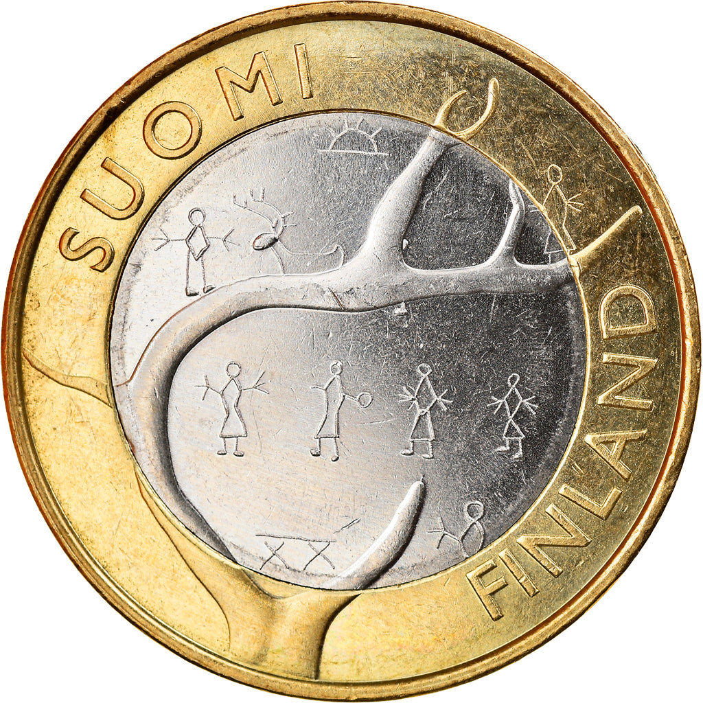 Finlandia, 5 Euro, 2011, Vantaa, AU(55-58), Bimetaliczny, KM:170