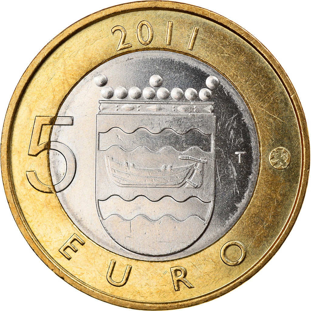 Finlandia, 5 Euro, 2011, Vantaa, AU(55-58), Bimetaliczny, KM:160