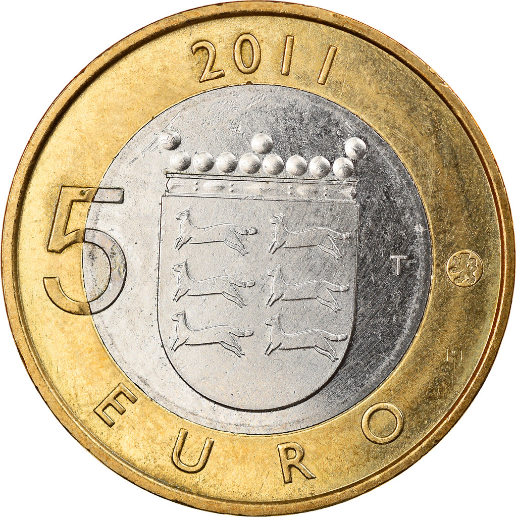 Finlandia, 5 Euro, 2011, Vantaa, SPL-, Bi-metallico, KM:171