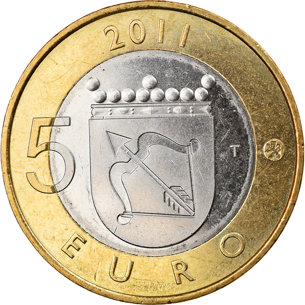 Finlandia, 5 Euro, 2011, Vantaa, SPL-, Bi-metallico, KM:162