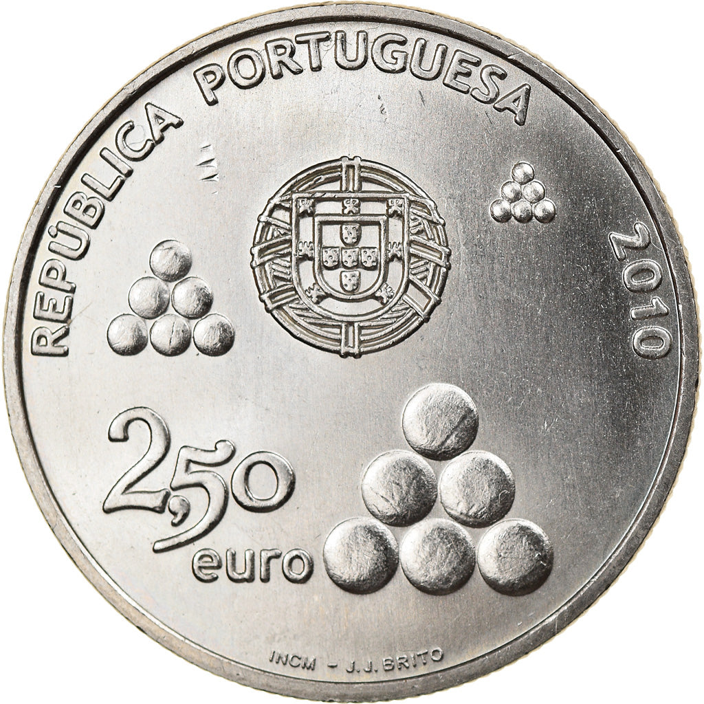 Portugal, 2-1/2 Euro, 2010, Lisbonne, SUP, Copper-nickel, KM:800