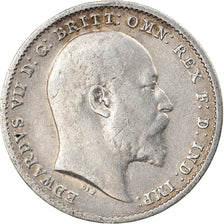 Coin, Great Britain, Edward VII, 3 Pence, 1902, EF(40-45), Silver, KM:797.1