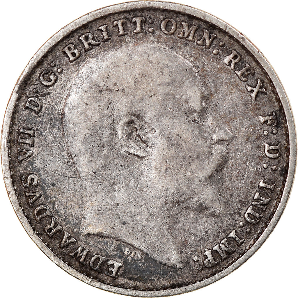 Coin, Great Britain, Edward VII, 3 Pence, 1904, VF(30-35), Silver, KM:797.1