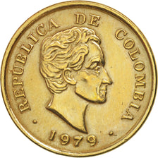 Kolumbien, 25 Centavos, 1979, SS+, Aluminum-Bronze, KM:267