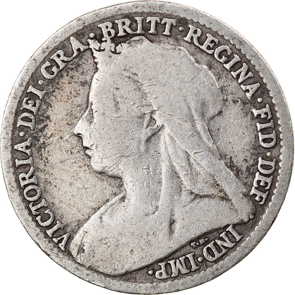 Coin, Great Britain, Victoria, 3 Pence, 1895, VF(20-25), Silver, KM:777