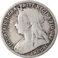 Coin, Great Britain, Victoria, 3 Pence, 1895, VF(20-25), Silver, KM:777
