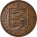 Coin, Guernsey, Elizabeth II, 8 Doubles, 1956, AU(55-58), Bronze, KM:16