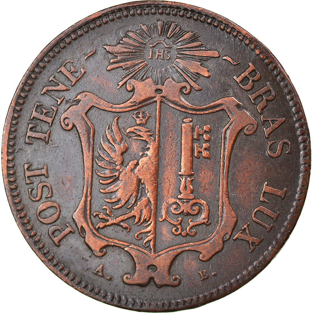 Coin, SWISS CANTONS, GENEVA, 5 Centimes, 1847, Genève, EF(40-45), Billon