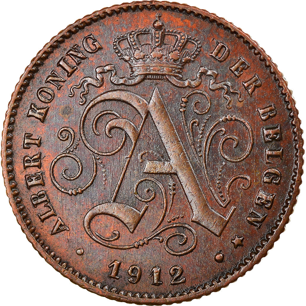 Coin, Belgium, Centime, 1912, AU(55-58), Copper, KM:77