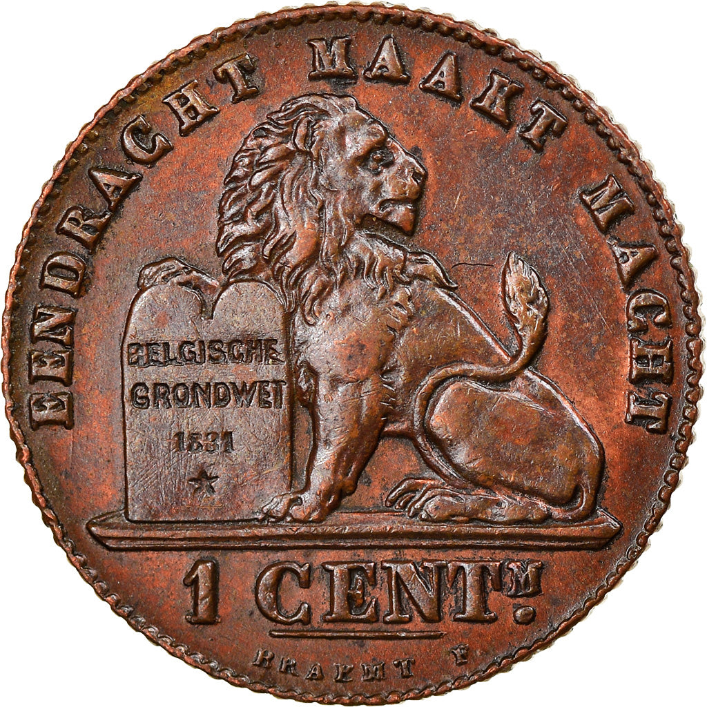 Coin, Belgium, Centime, 1912, AU(55-58), Copper, KM:77