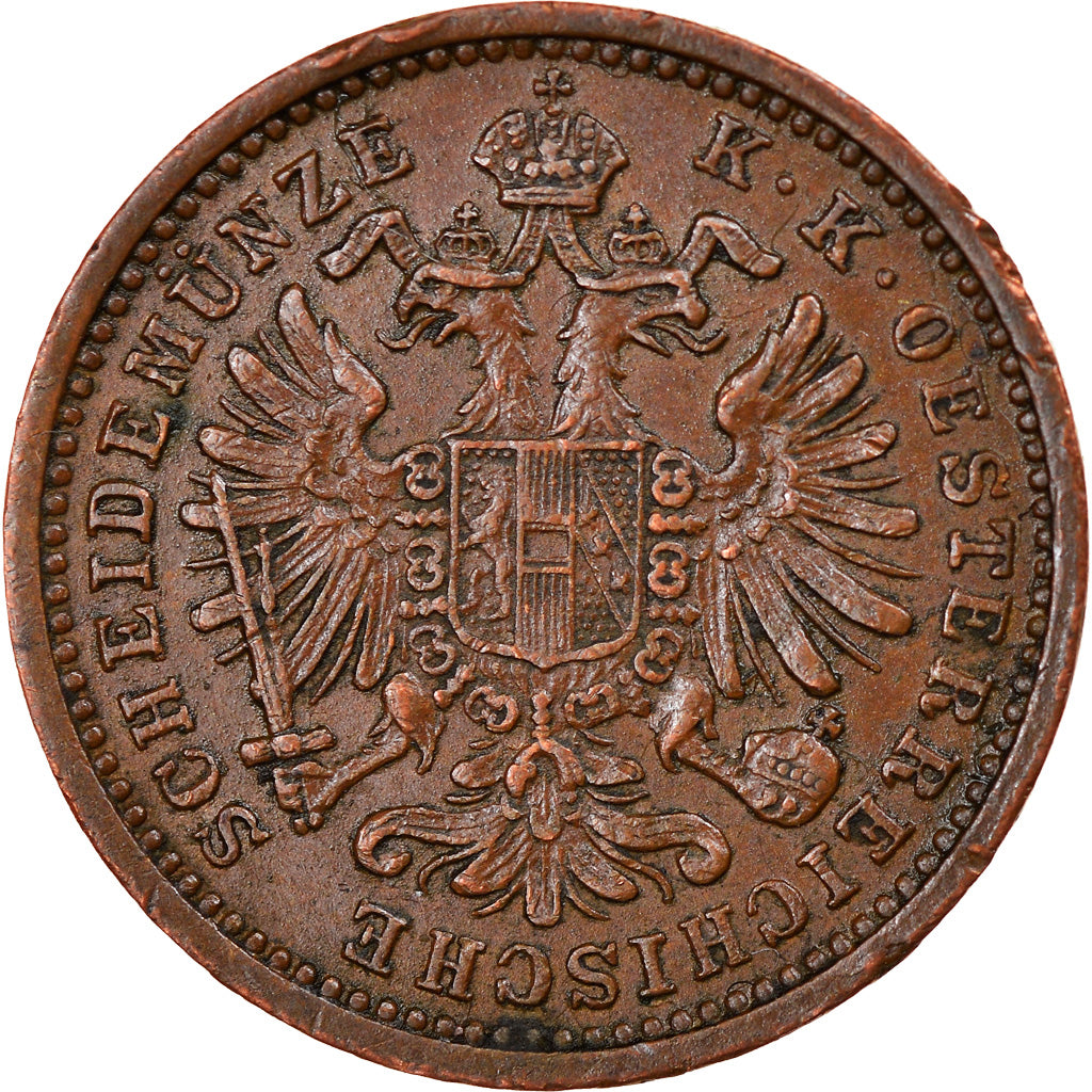 Coin, Austria, Franz Joseph I, Kreuzer, 1891, AU(50-53), Copper, KM:2187