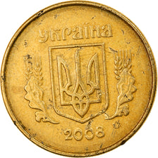 Moeda, Ucrânia, 10 Kopiyok, 2008, Kyiv, VF(30-35), Alumínio-Bronze, KM:1.1b