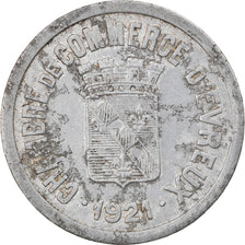 Moneta, Francia, Chambre de Commerce, Evreux, 25 Centimes, 1921, MB, Alluminio