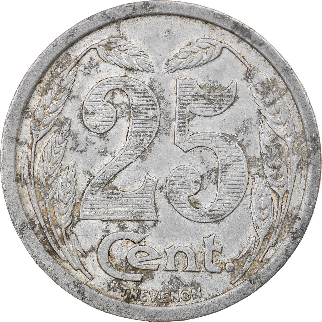 Moneta, Francia, Chambre de Commerce, Evreux, 25 Centimes, 1921, MB, Alluminio