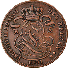 Coin, Belgium, Leopold II, Centime, 1901, EF(40-45), Copper, KM:34.2