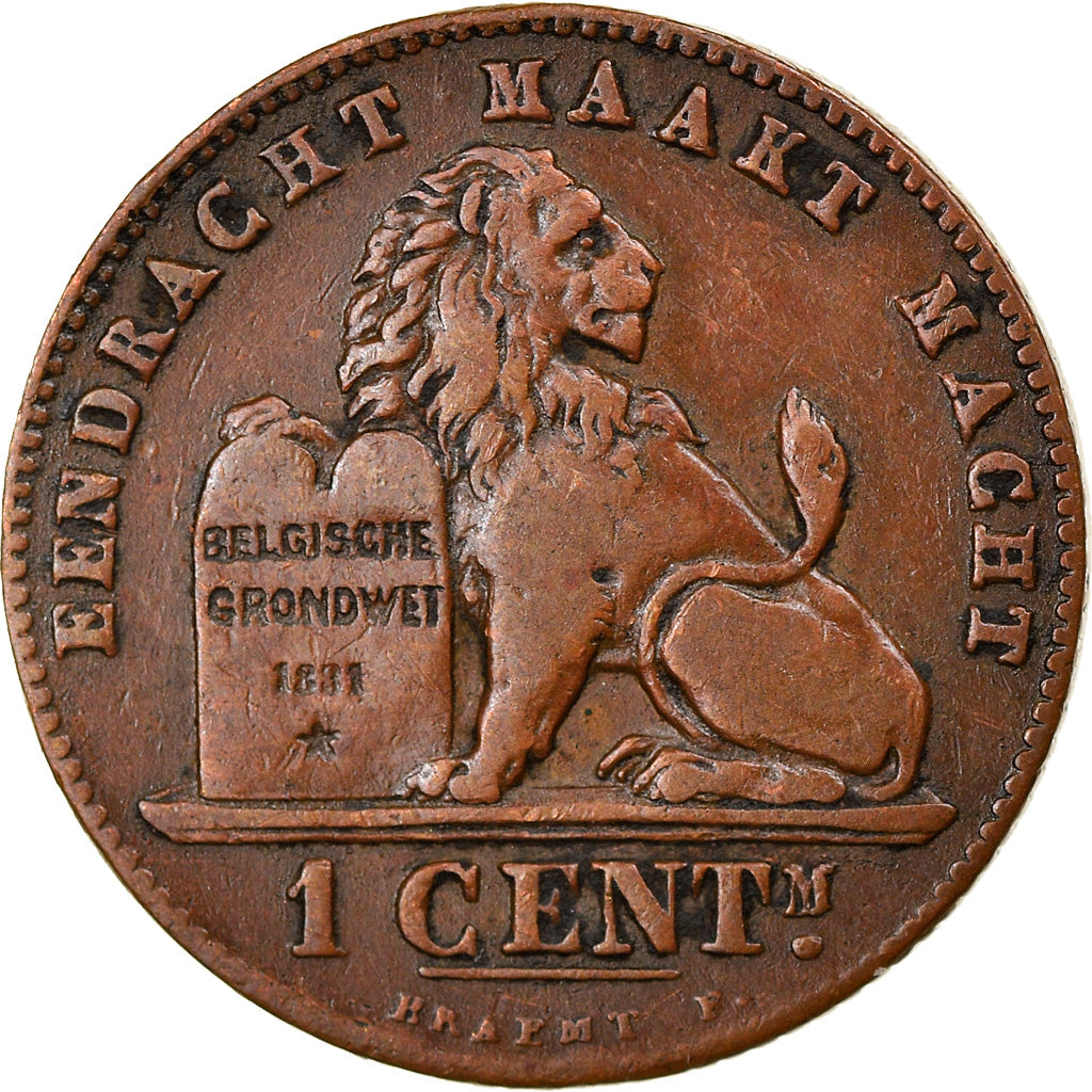 Coin, Belgium, Leopold II, Centime, 1901, EF(40-45), Copper, KM:34.2