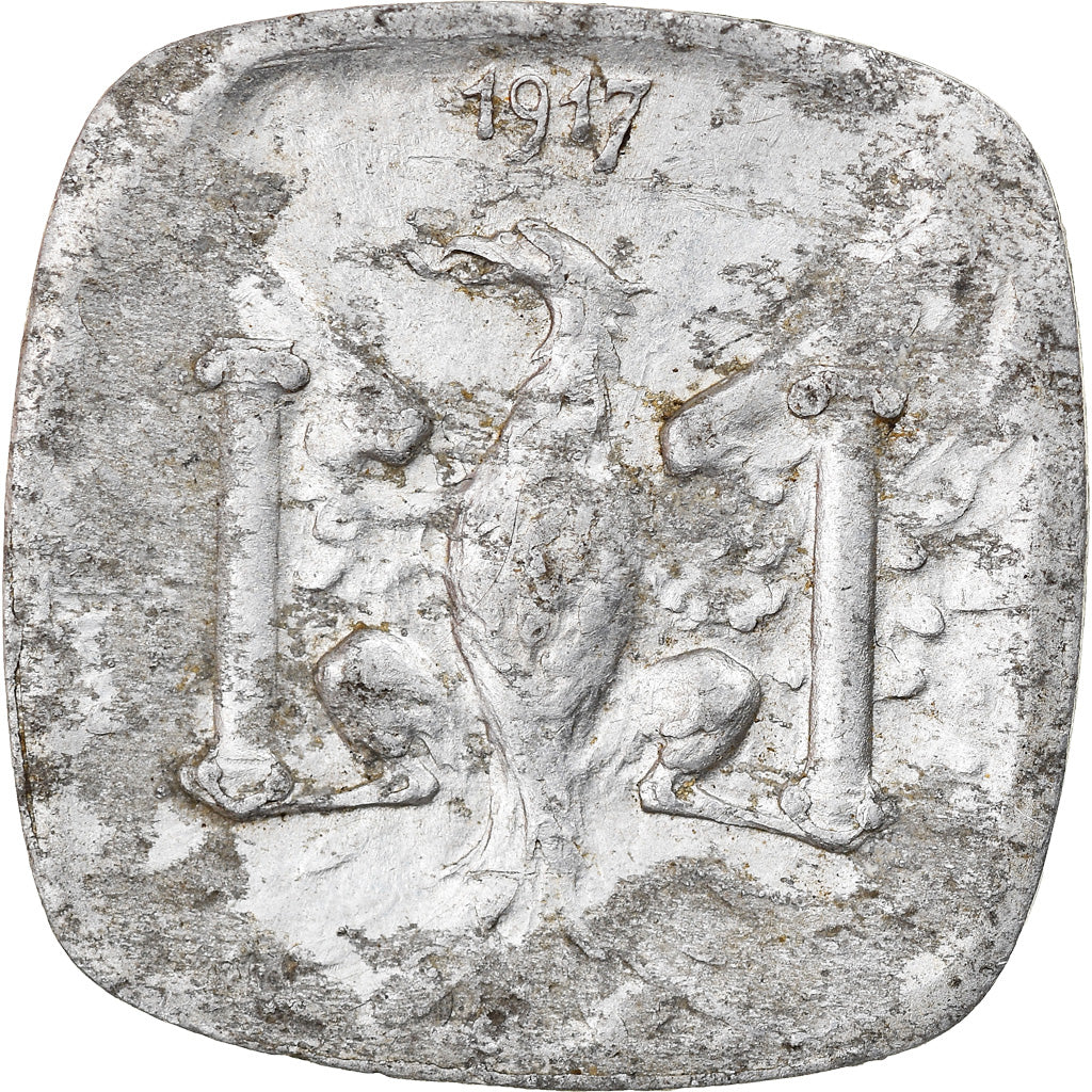 Moneda, Francia, Besançon, 10 Centimes, 1917, Monnaie de nécessité, BC