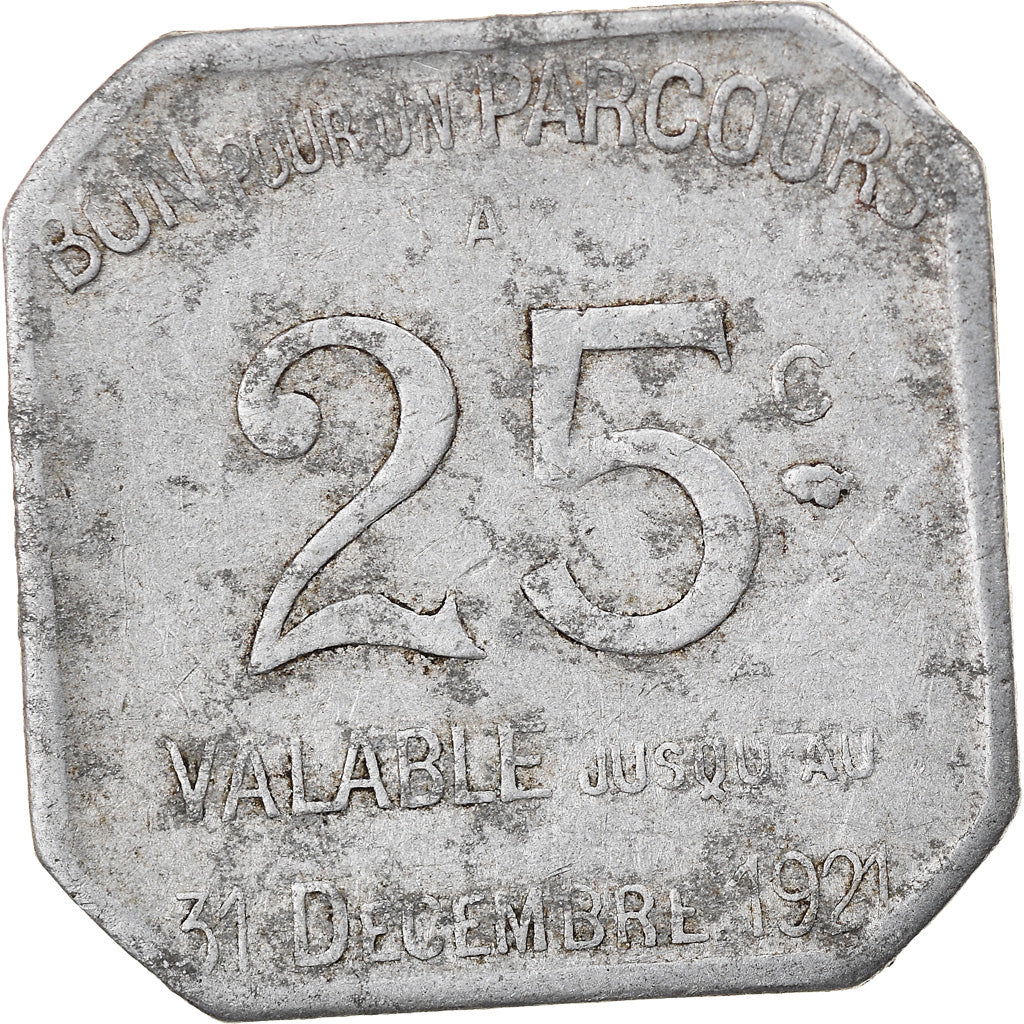 Coin, France, Paris, 25 Centimes, 1921, Monnaie de nécessité, VF(20-25)