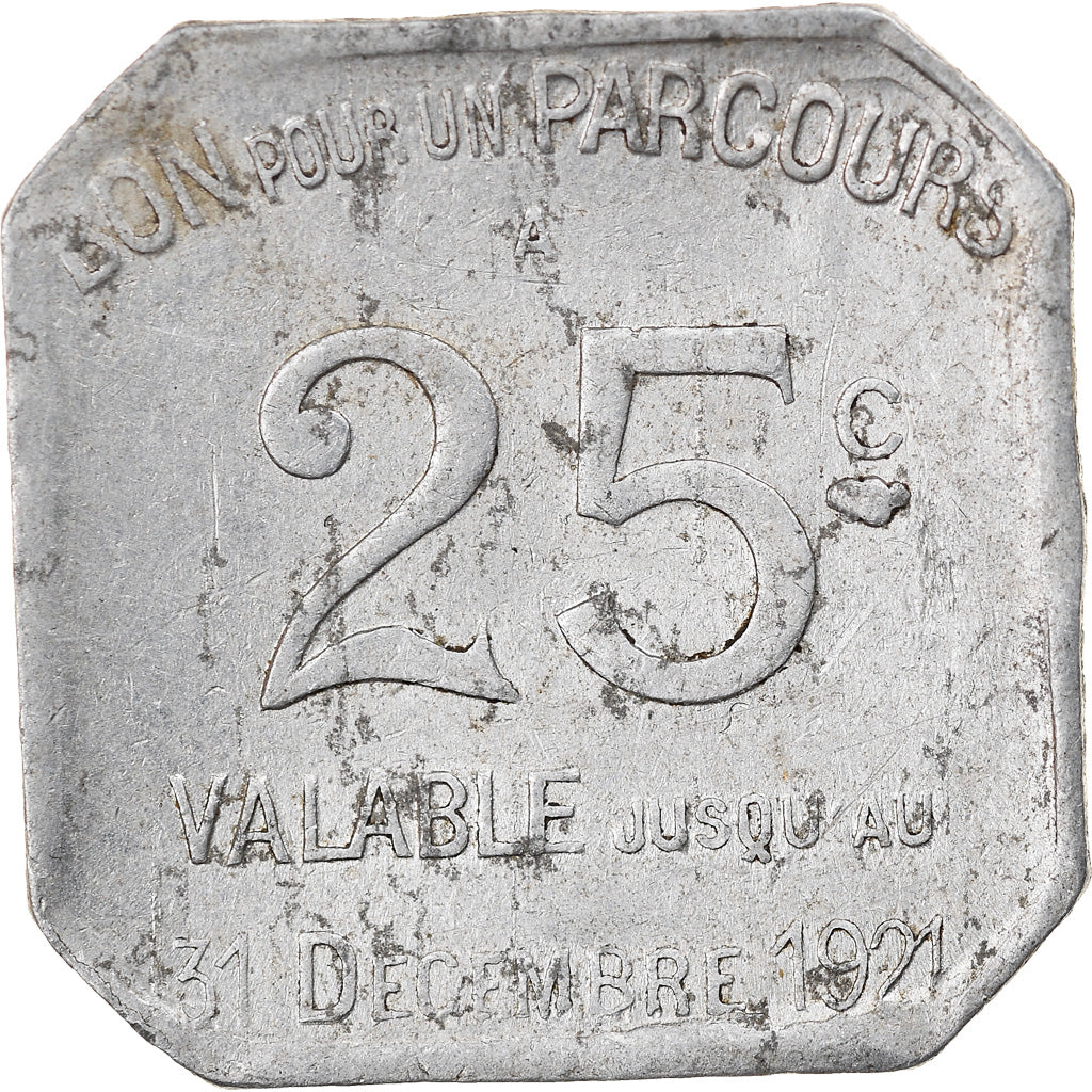 Coin, France, Paris, 25 Centimes, 1921, Monnaie de nécessité, VF(30-35)