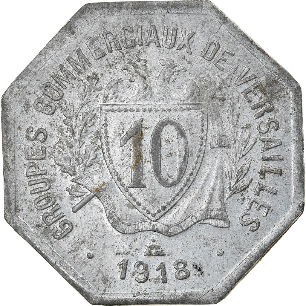 Coin, France, Versailles, 10 Centimes, 1918, Monnaie de nécessité, VF(30-35)