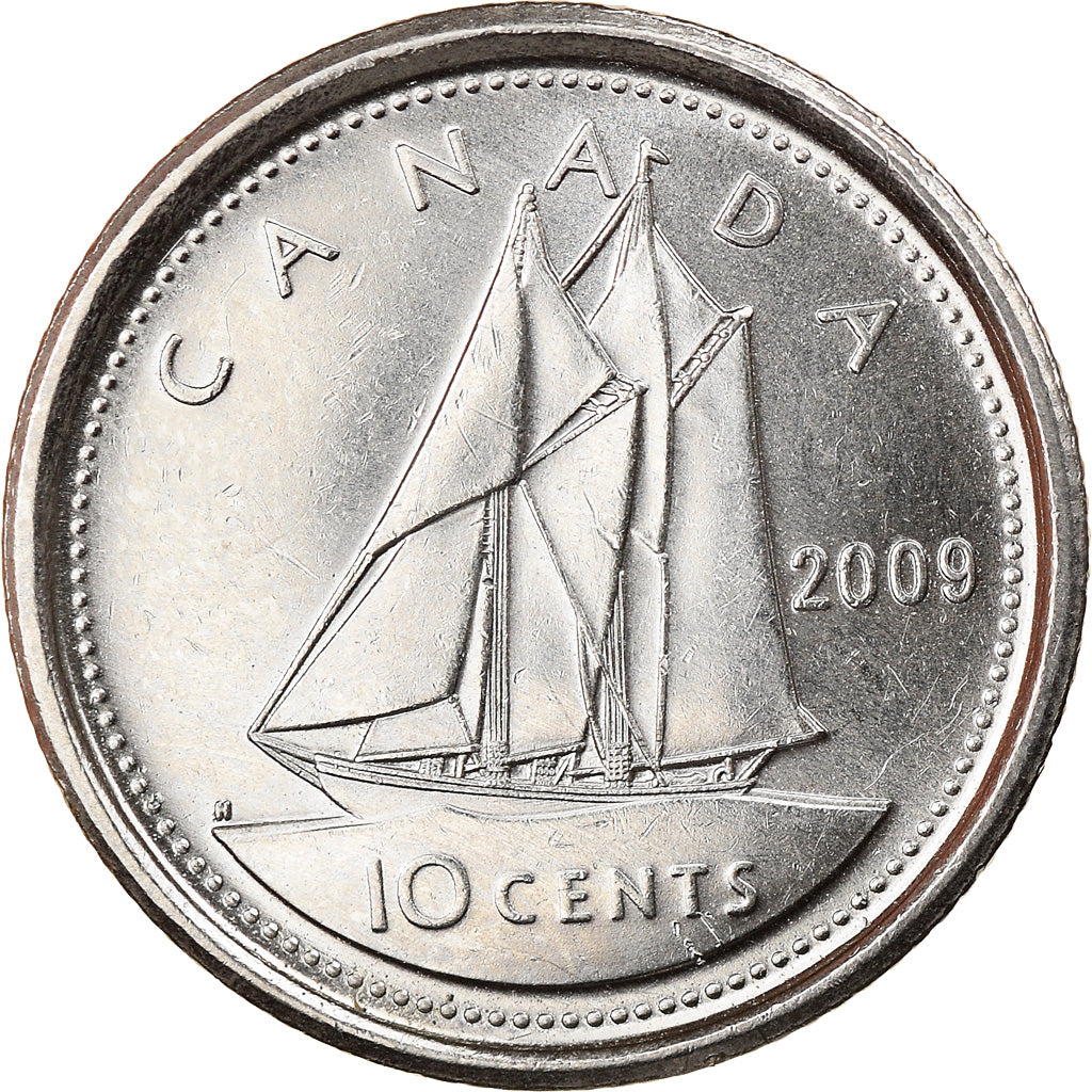 Moneta, Canada, Elizabeth II, 10 Cents, 2009, Royal Canadian Mint, Winnipeg