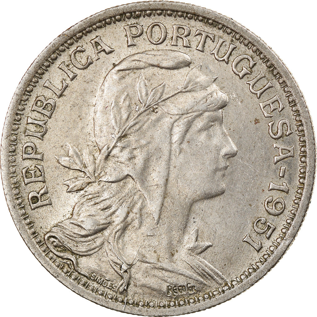 Coin, Portugal, 50 Centavos, 1951, EF(40-45), Copper-nickel, KM:577