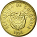 Coin, Colombia, 20 Pesos, 1991, AU(50-53), Aluminum-Bronze, KM:282.1