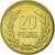 Münze, Kolumbien, 20 Pesos, 1991, SS+, Aluminum-Bronze, KM:282.1