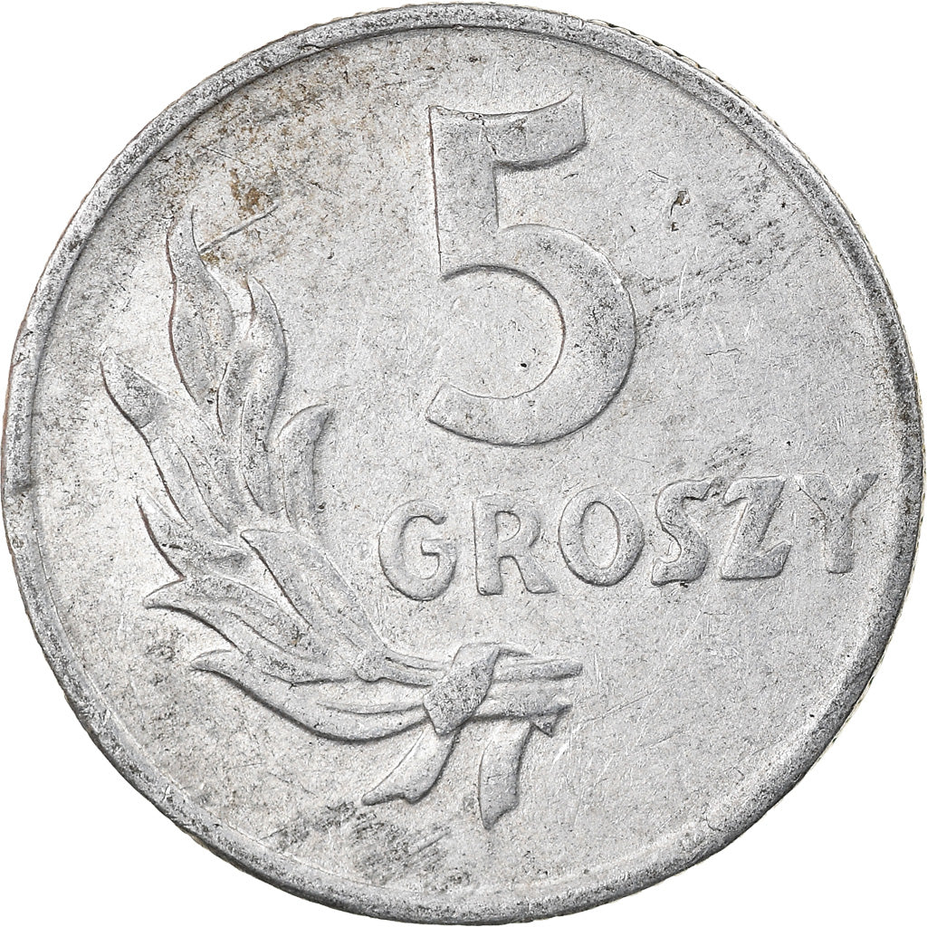 Coin, Poland, 5 Groszy, 1949, Kremnica, EF(40-45), Aluminum, KM:41a