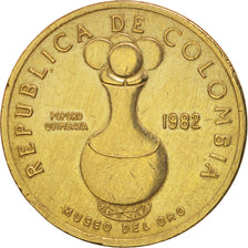 Munten, Colombia, 20 Pesos, 1982, ZF+, Aluminum-Bronze, KM:271