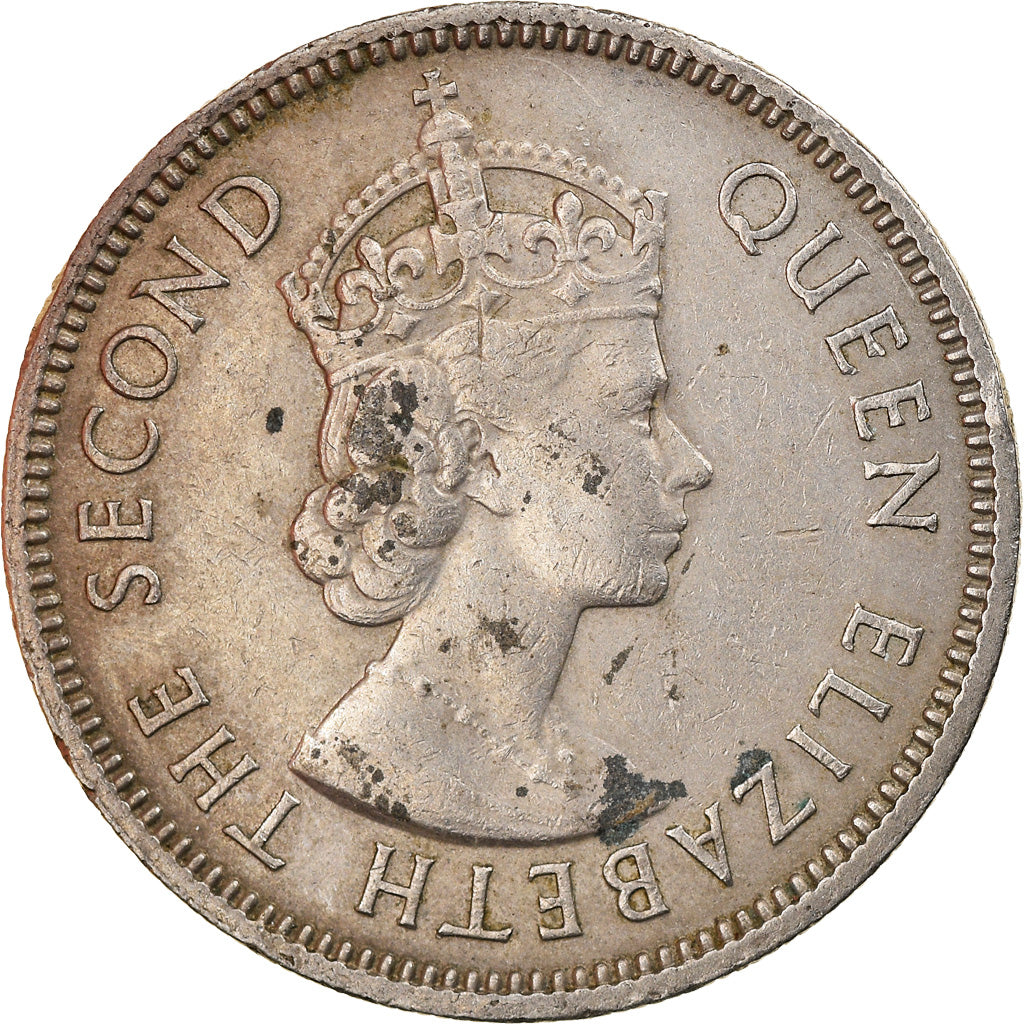 Munten, Hong Kong, Elizabeth II, 50 Cents, 1972, ZF, Copper-nickel, KM:34