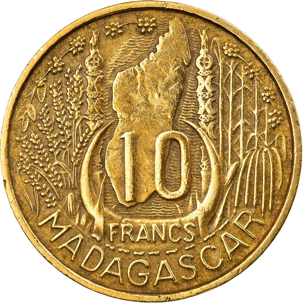 Monnaie, Madagascar, 10 Francs, 1953, Paris, SUP, Aluminum-Bronze, KM:6