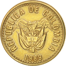 Colombie, 5 Pesos, 1989, TTB+, Aluminum-Bronze, KM:280
