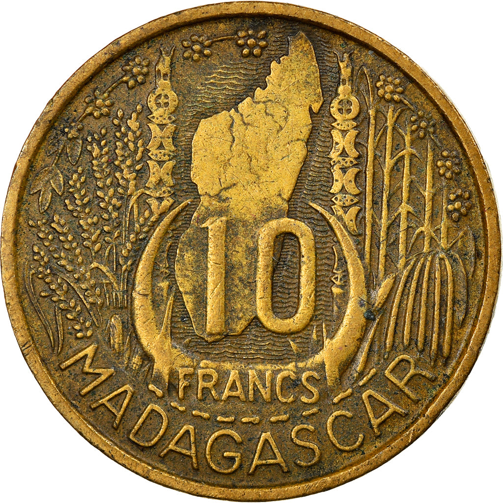 Monnaie, Madagascar, 10 Francs, 1953, Paris, TB+, Aluminum-Bronze, KM:6