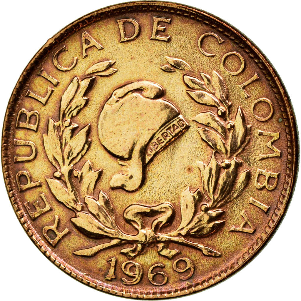 Monnaie, Colombie, Centavo, 1969, TTB+, Copper Clad Steel, KM:205a