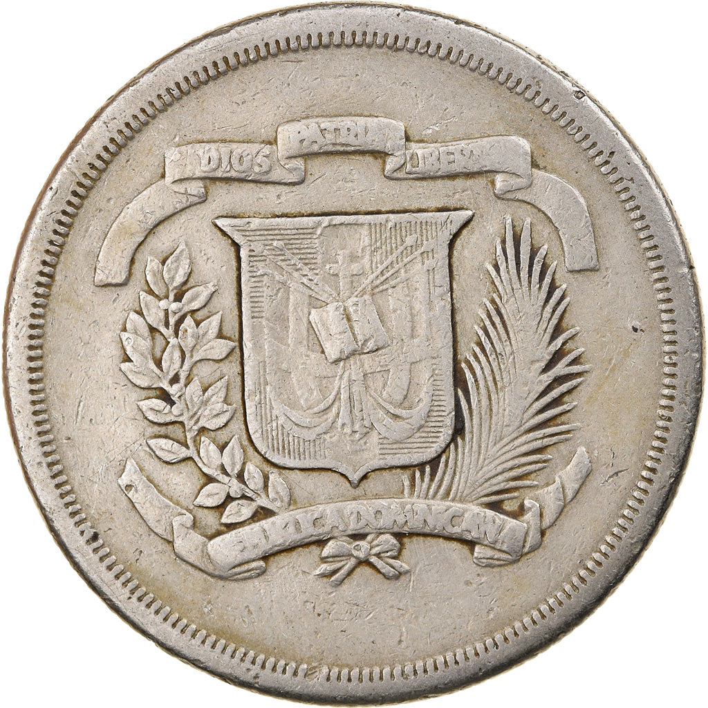 Moneda, República Dominicana, 1/2 Peso, 1979, BC+, Cobre - níquel, KM:52
