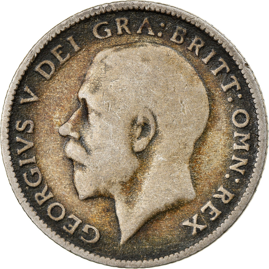 Coin, Great Britain, George V, 6 Pence, 1920, VF(20-25), Silver, KM:815a.1