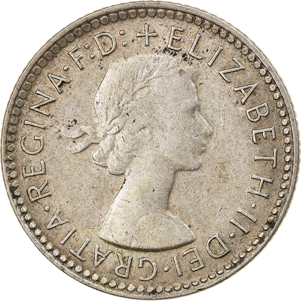 Coin, Australia, Elizabeth II, Sixpence, 1963, Melbourne, EF(40-45), Silver