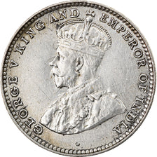 Coin, Ceylon, George V, 10 Cents, 1925, AU(55-58), Silver, KM:104a