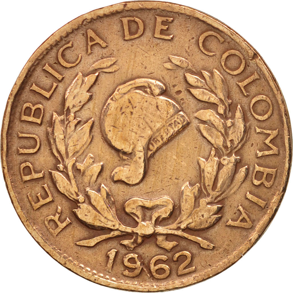 Kolumbien, 5 Centavos, 1962, SS+, Bronze, KM:206